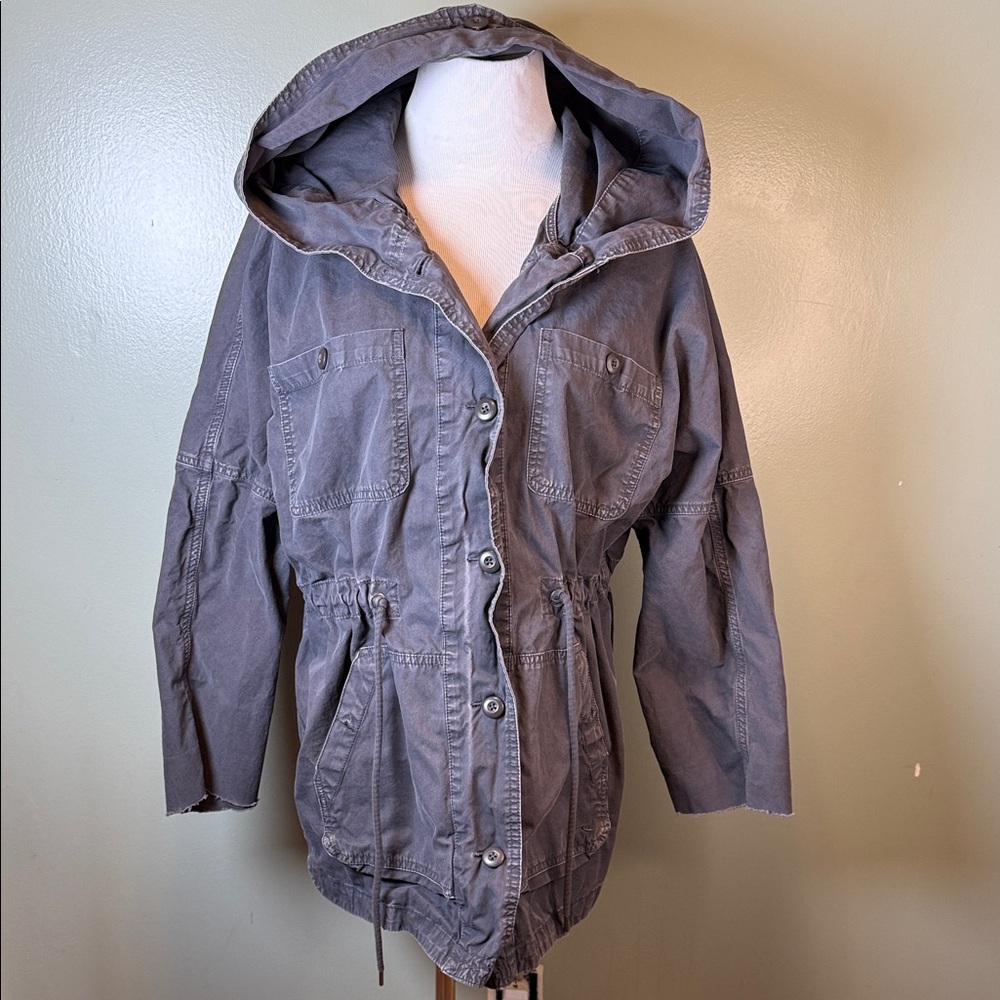 Women's Gray Hooded Jacket